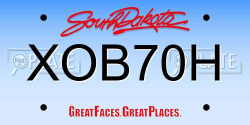 XOB70H South Dakota License Plate