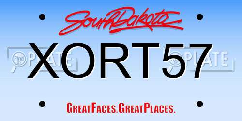 XORT57 South Dakota License Plate