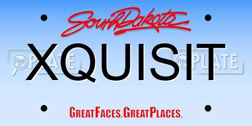 XQUISIT South Dakota License Plate