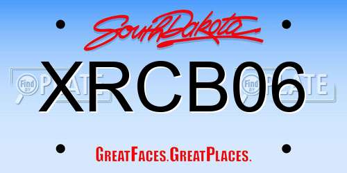 XRCB06 South Dakota License Plate