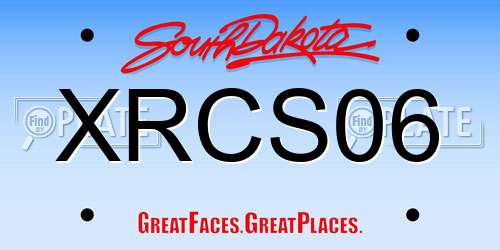 XRCS06 South Dakota License Plate