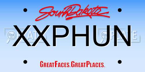 XXPHUN South Dakota License Plate