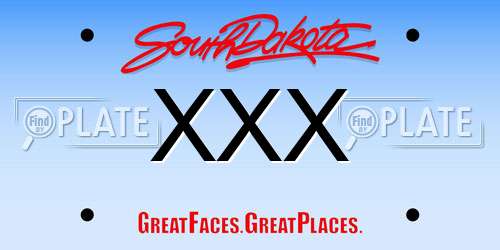 XXX South Dakota License Plate