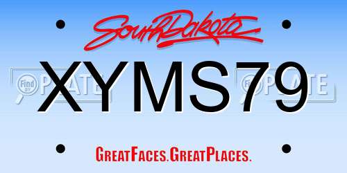 XYMS79 South Dakota License Plate