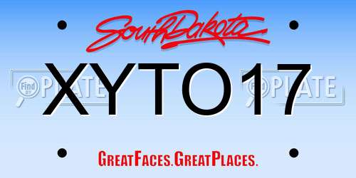 XYTO17 South Dakota License Plate