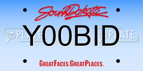 Y00BID South Dakota License Plate