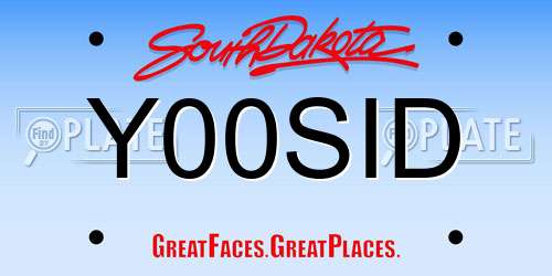 Y00SID South Dakota License Plate