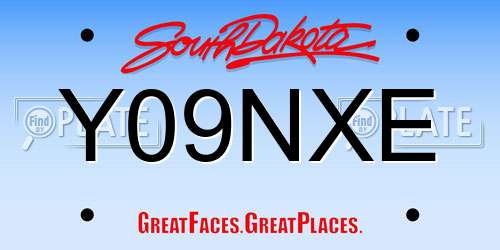 Y09NXE South Dakota License Plate