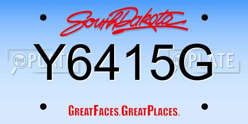 Y6415G South Dakota License Plate