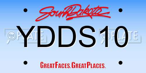 YDDS10 South Dakota License Plate