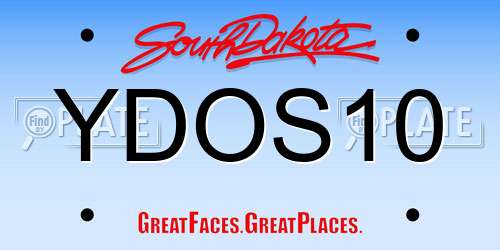 YDOS10 South Dakota License Plate