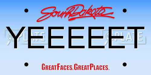 YEEEEET South Dakota License Plate