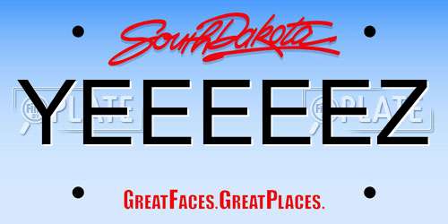 YEEEEEZ South Dakota License Plate