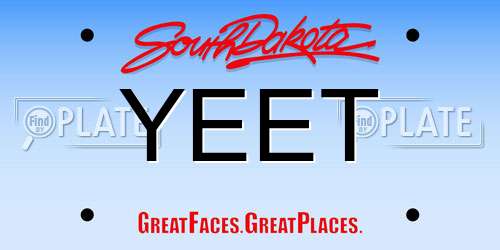 YEET South Dakota License Plate
