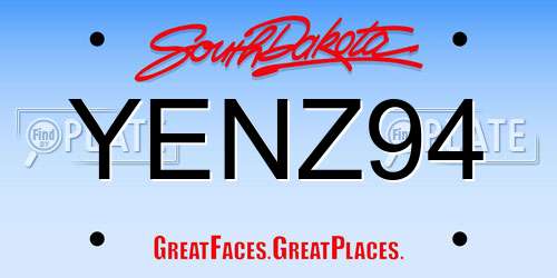 YENZ94 South Dakota License Plate
