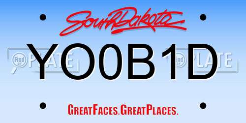 YO0B1D South Dakota License Plate