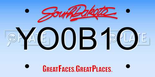 YO0B1O South Dakota License Plate