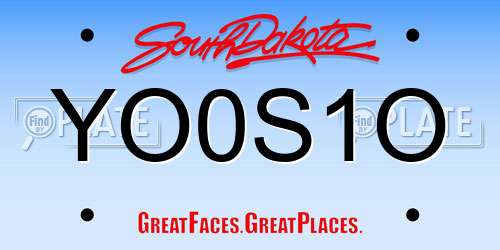 YO0S1O South Dakota License Plate