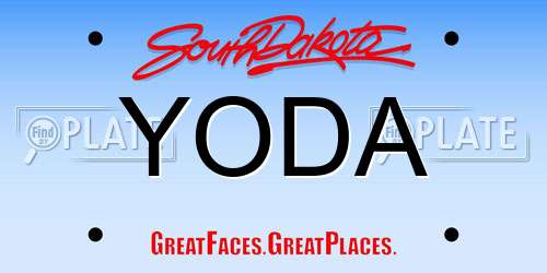 YODA South Dakota License Plate