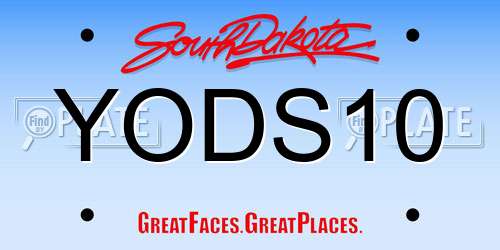 YODS10 South Dakota License Plate