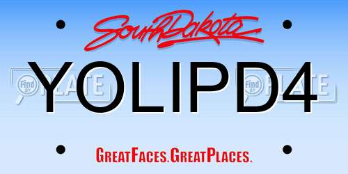 YOLIPD4 South Dakota License Plate