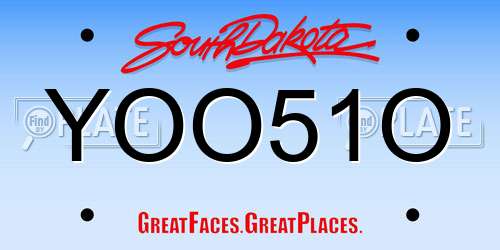 YOO51O South Dakota License Plate