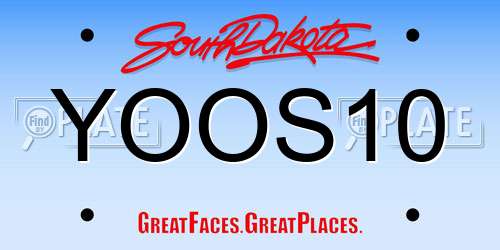 YOOS10 South Dakota License Plate