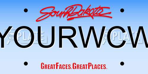 YOURWCW South Dakota License Plate