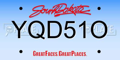 YQD51O South Dakota License Plate
