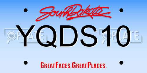 YQDS10 South Dakota License Plate