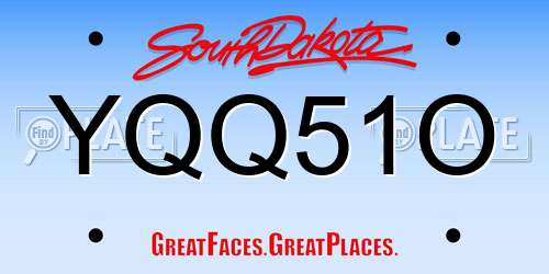 YQQ51O South Dakota License Plate
