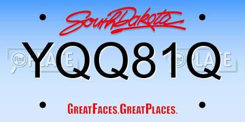 YQQ81Q South Dakota License Plate