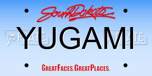YUGAMI South Dakota License Plate
