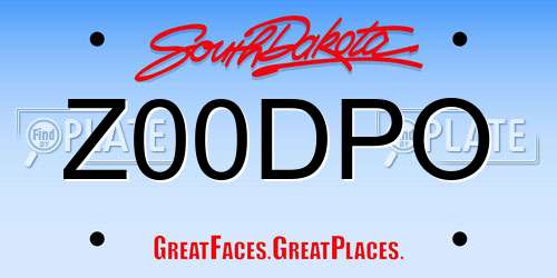 Z00DPO South Dakota License Plate