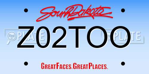 Z02TOO South Dakota License Plate