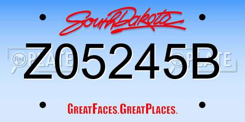 Z05245B South Dakota License Plate