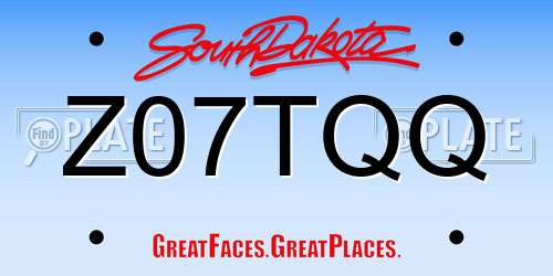 Z07TQQ South Dakota License Plate