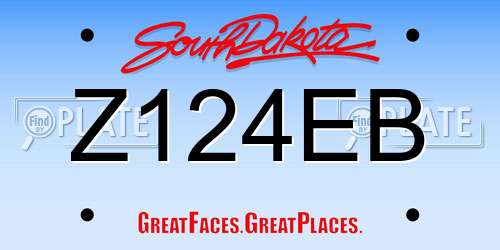 Z124EB South Dakota License Plate