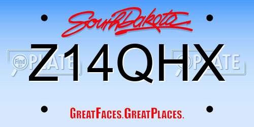 Z14QHX South Dakota License Plate