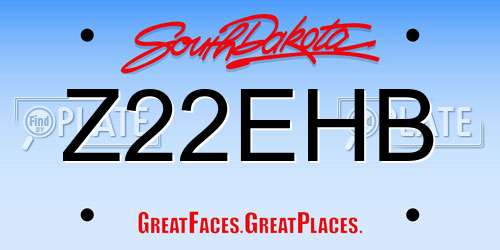 Z22EHB South Dakota License Plate