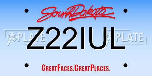 Z22IUL South Dakota License Plate