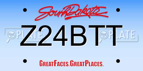Z24BTT South Dakota License Plate