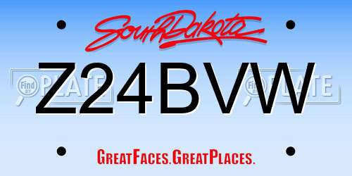 Z24BVW South Dakota License Plate