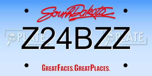 Z24BZZ South Dakota License Plate