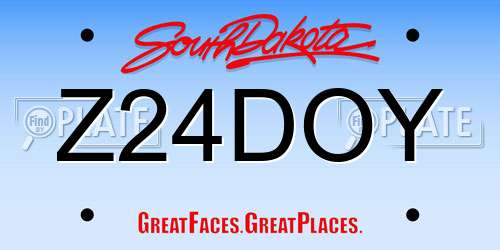 Z24DOY South Dakota License Plate