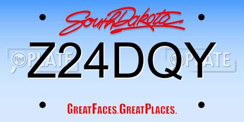 Z24DQY South Dakota License Plate
