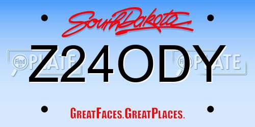 Z24ODY South Dakota License Plate