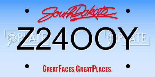 Z24OOY South Dakota License Plate