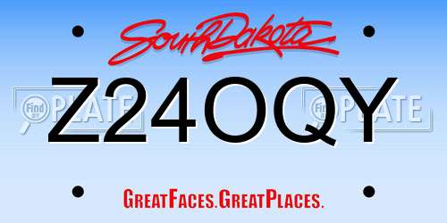 Z24OQY South Dakota License Plate