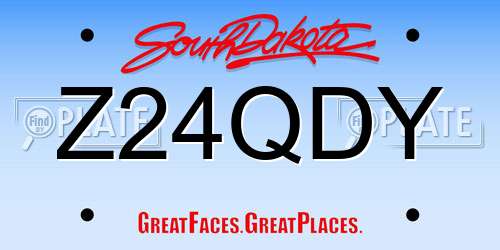 Z24QDY South Dakota License Plate